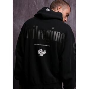 Darc Sport Men's Black Life And Death Pierce Hoodie Size L